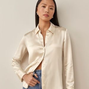 Reformation silk blouse